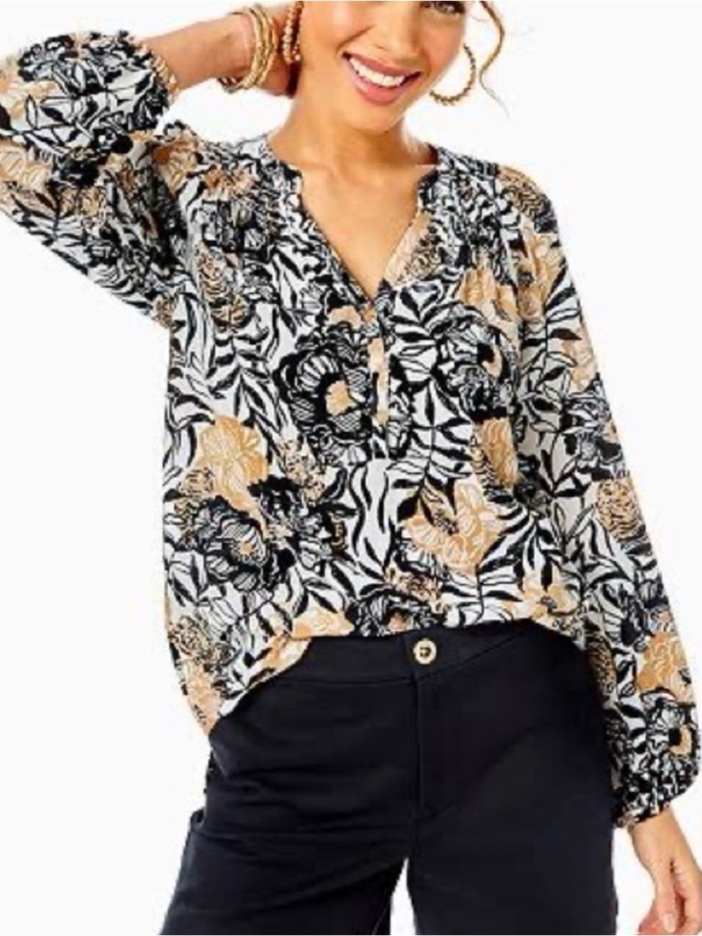 Lilly Pulitzer Elsa in Onyx Peony Party XS